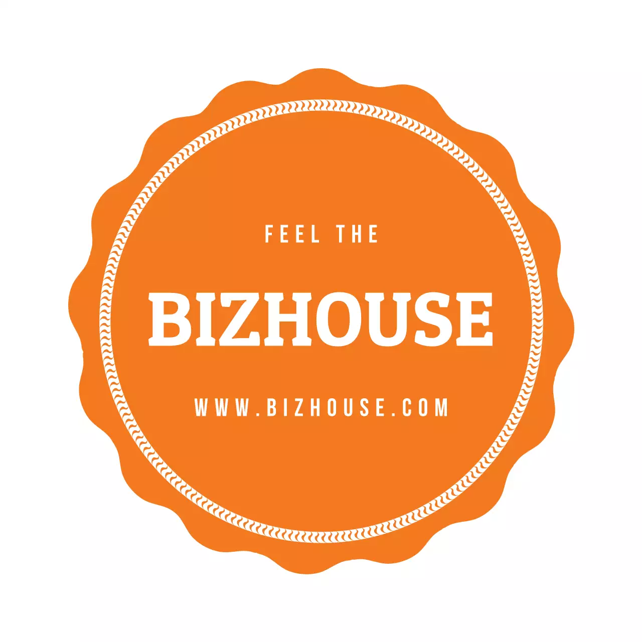 オレンジ シンプル 看板 ロゴ