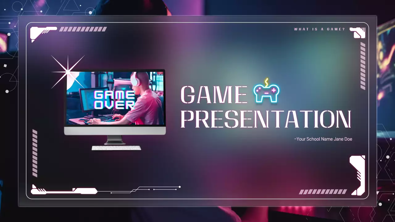 네온 사이버 게임 프리젠테이션