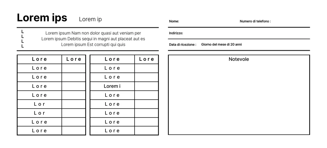 Modello di ricevuta di lavanderia pulito ed elegante