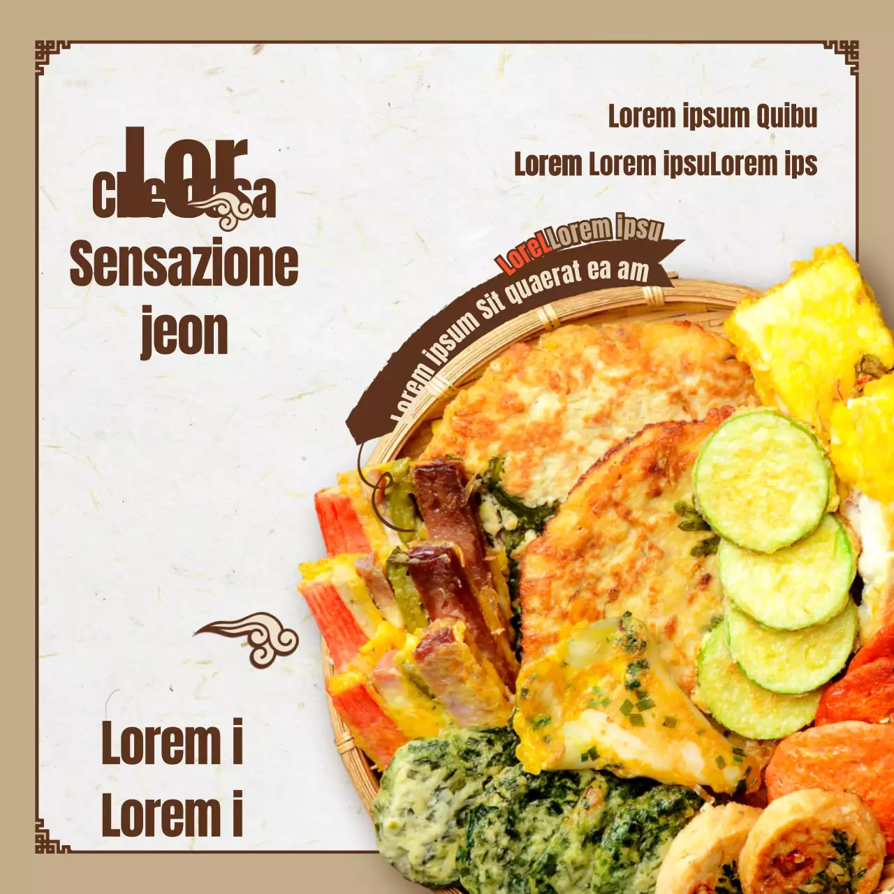 Piatto marrone di ispirazione tradizionale a tema Chuseok in vendita