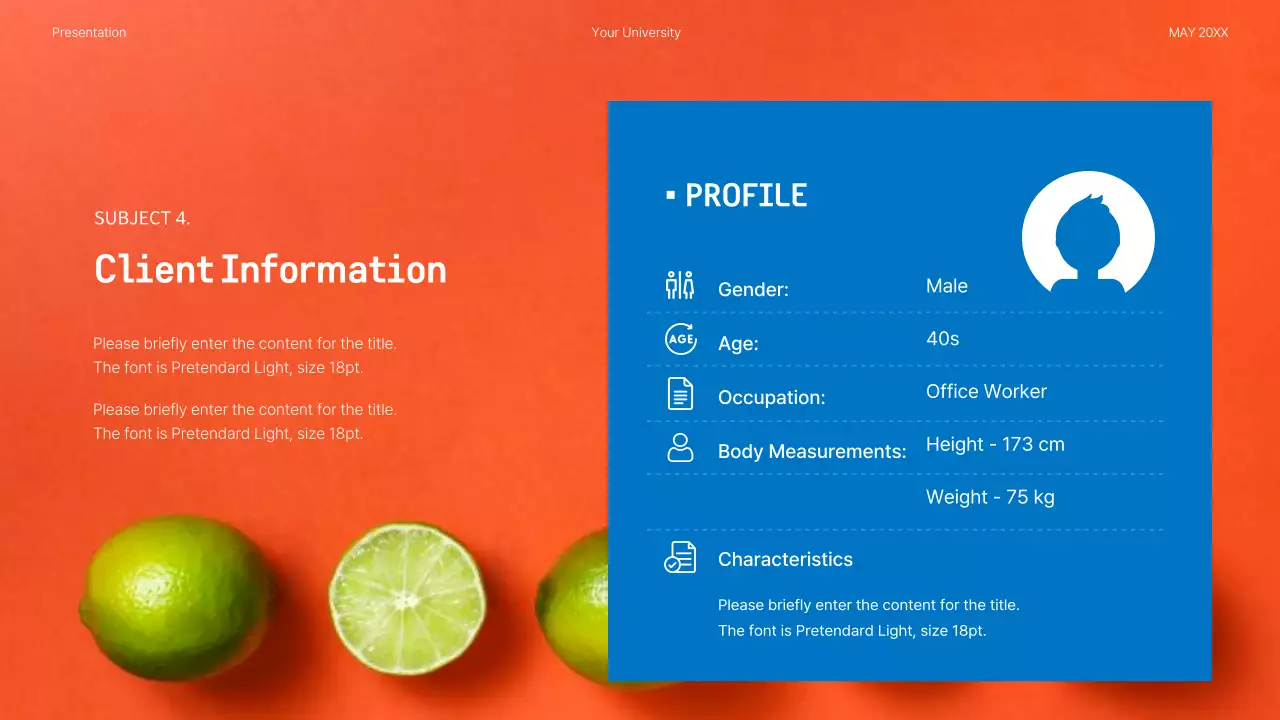 Blue Modern Nutrition Guide Presentation