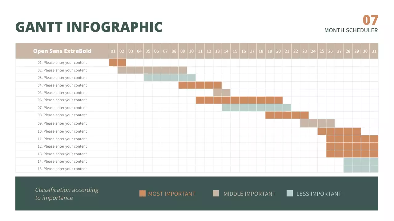 Green Minimal Project Schedule Infographic