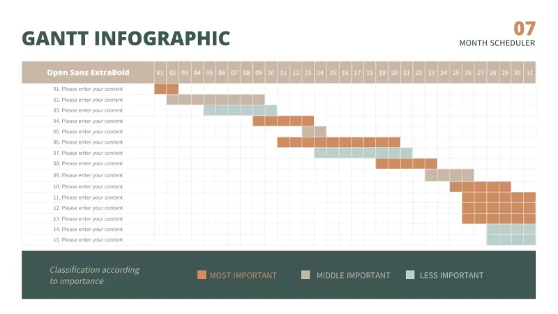 Green Minimal Project Schedule Infographic