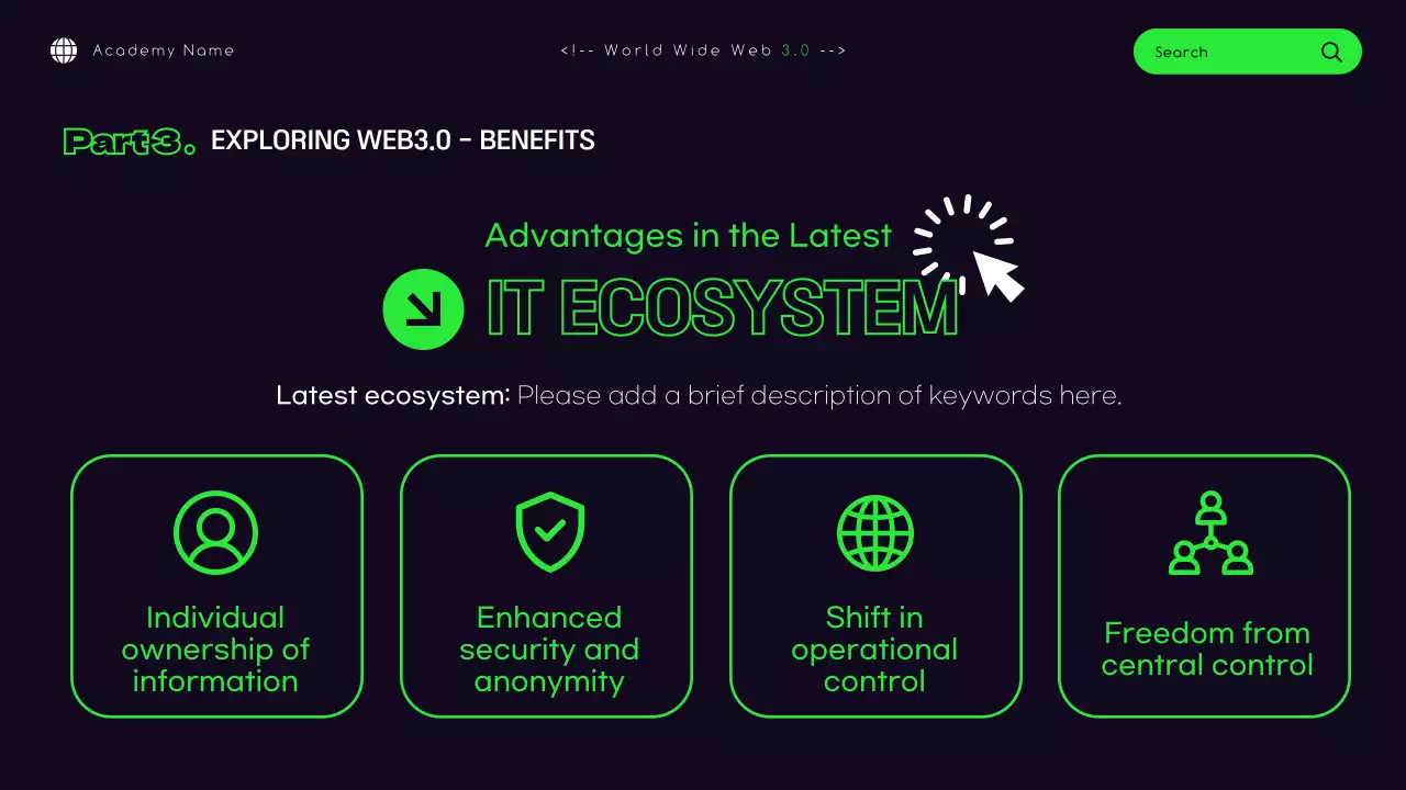 블랙 모던 웹 코스 프레젠테이션