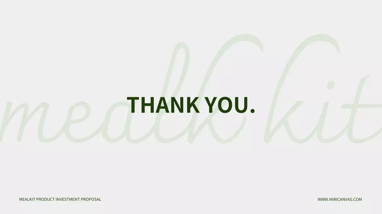 緑 シンプル ミールキット 企画書 プレゼンテーション