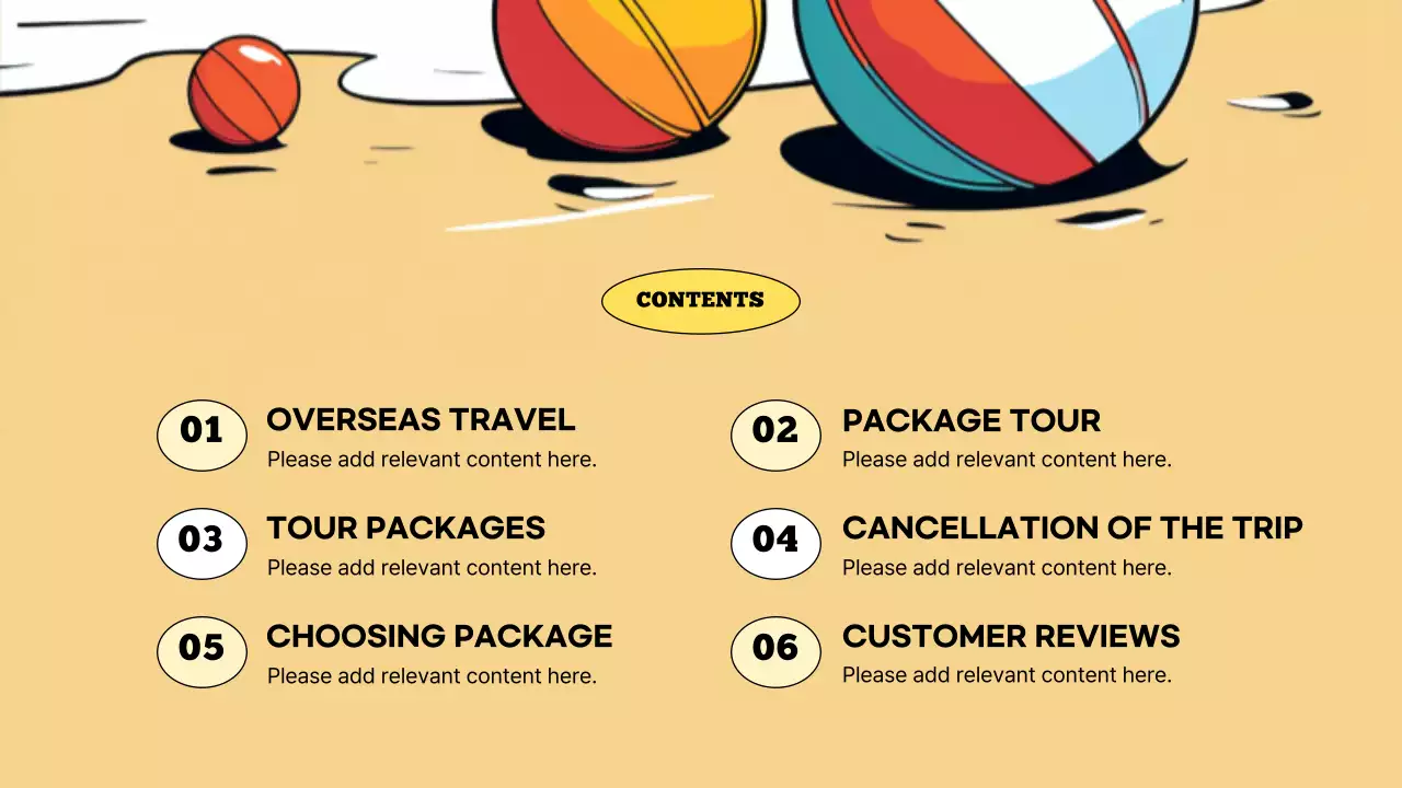 블루 레트로 썸머 가이드 프리젠테이션