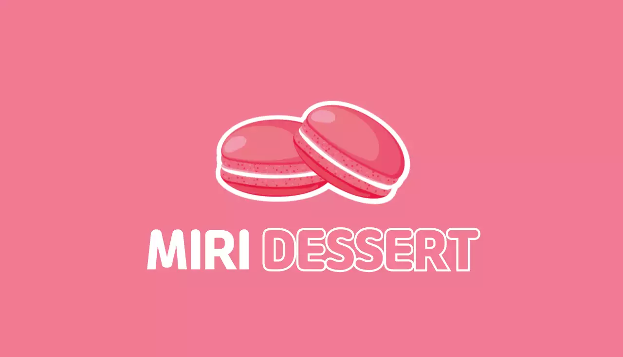 ピンク モダン デザート 名刺