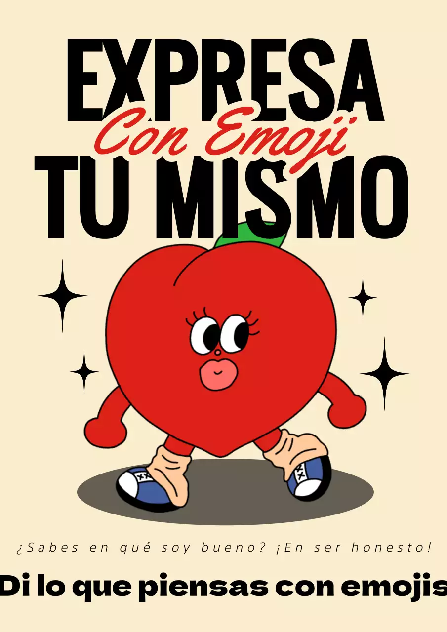 Post del Día del Emoji de Personajes Simpáticos Amarillos y Rojos