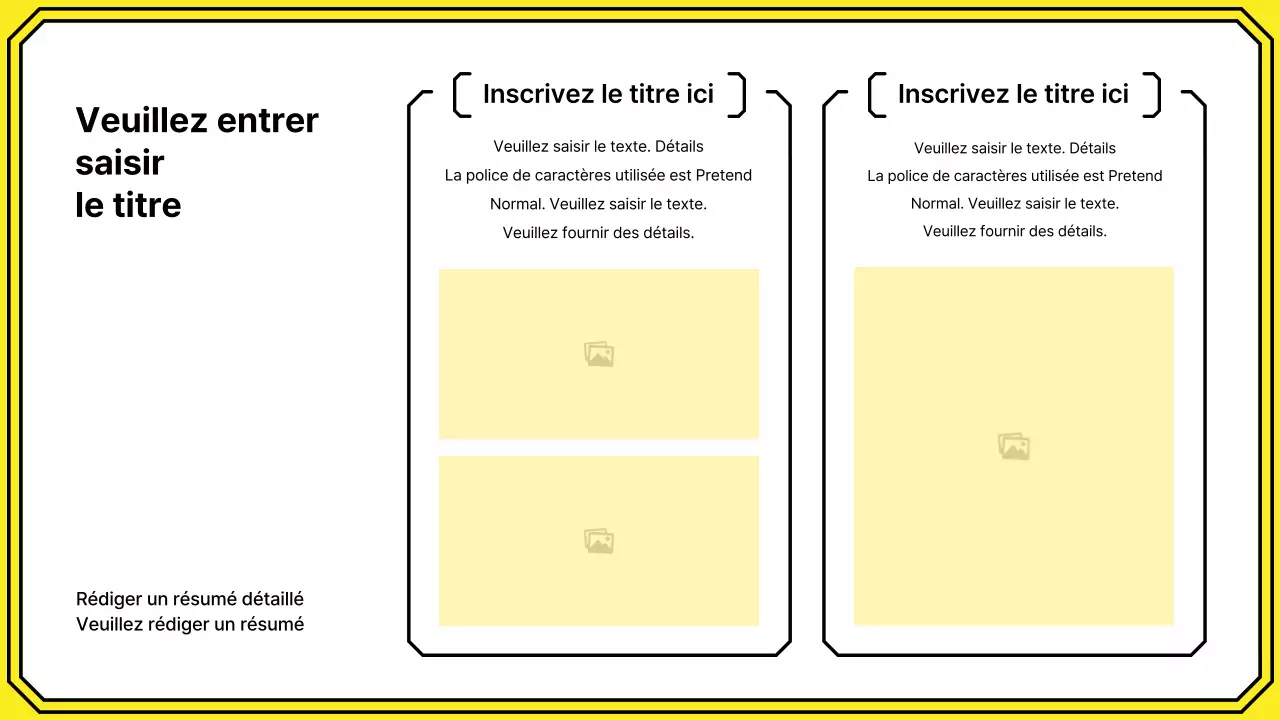 Mettez en évidence les mots-clés dans un style de ligne simple en jaune et menthe.