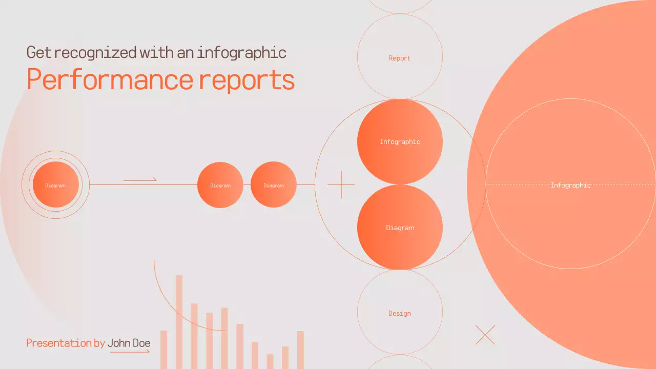 오렌지 모던 성과 보고서 문서 프레젠테이션