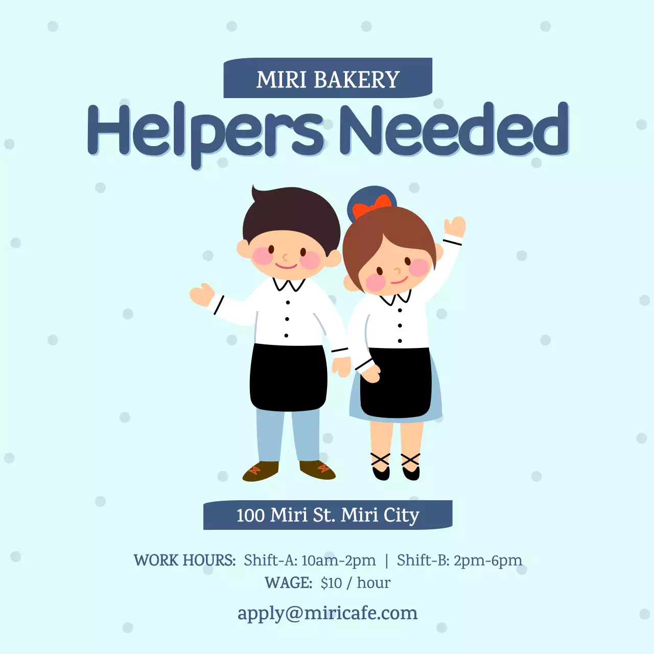 Blue Simple Job Posting Social Media Post