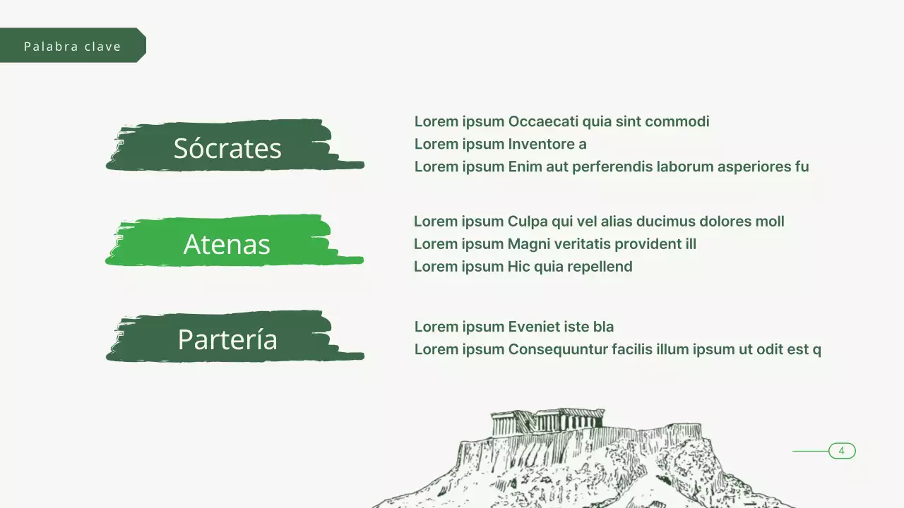 Presentación del club del libro de filosofía en tonos verdes