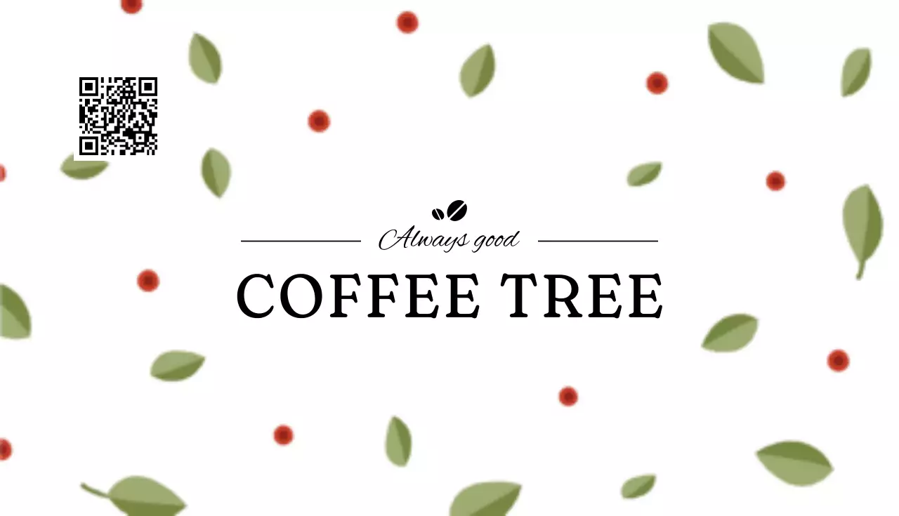 白 シンプル コーヒー メニュー 名刺