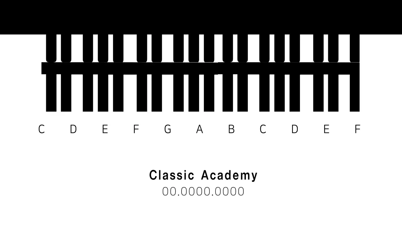 白 シンプル 音楽 名刺