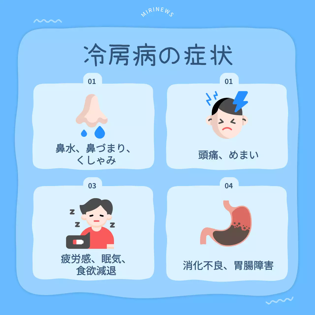 水色 シンプル 健康 ポスター Instagram カルーセル