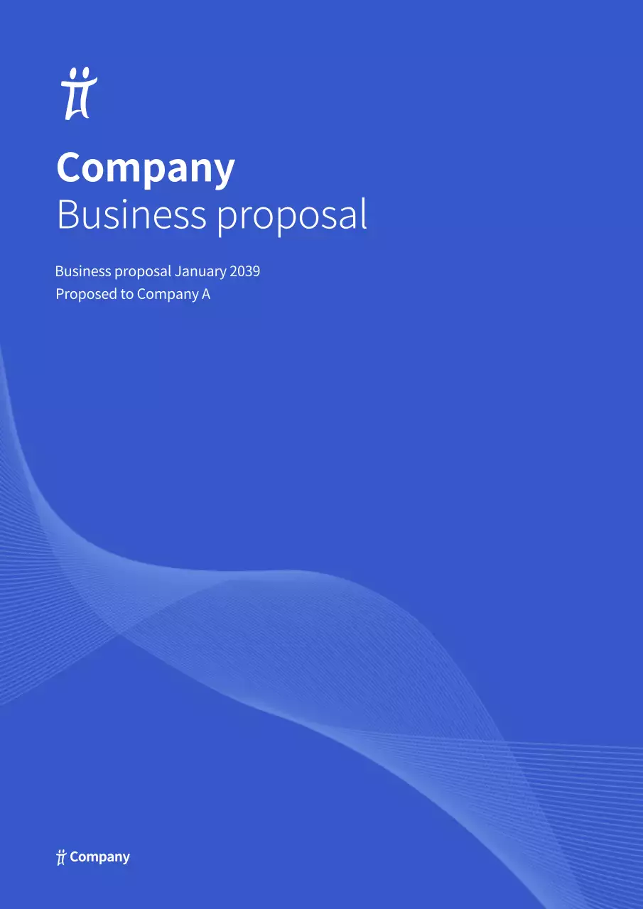 青 モダン ビジネス 企画書 文書フォーム