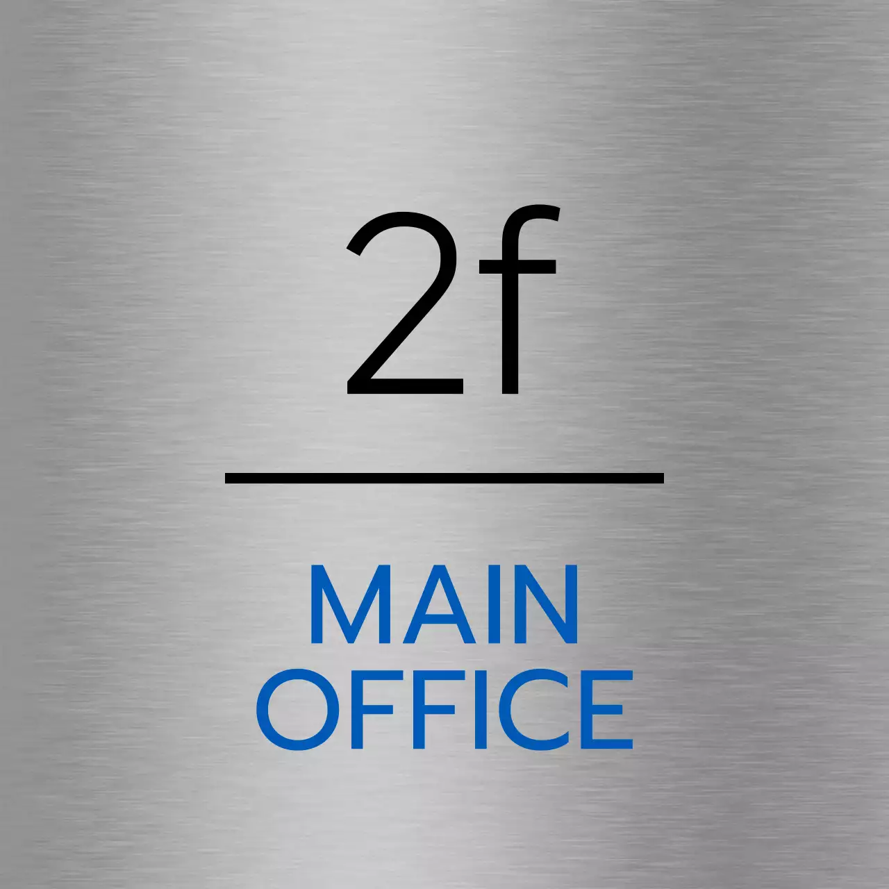 Company place names and floor directions with simple black and blue icons