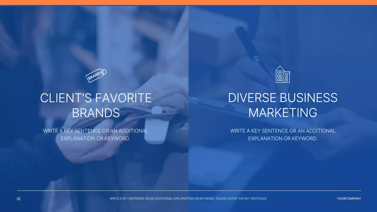 블루 프로페셔널 마케팅 제안 프레젠테이션