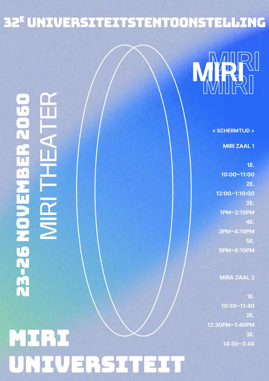 Een eenvoudig afstudeerfeest met een subtiel blauw kleurverloop