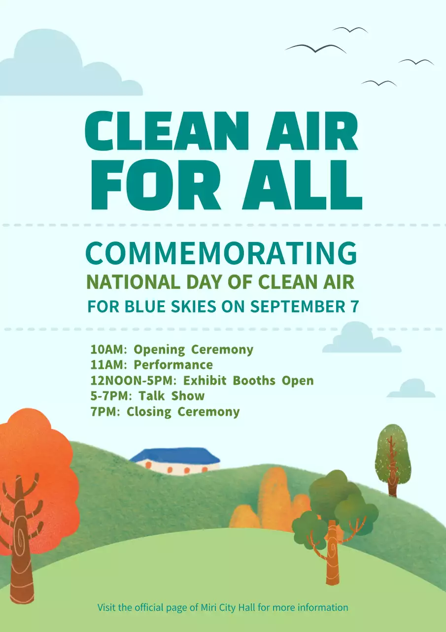 Green Simple Environment Announcement Poster