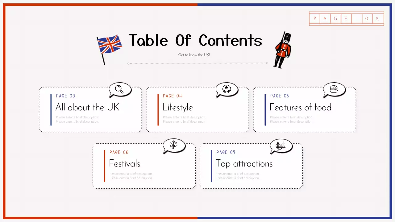 레드 전통 영국 가이드 프레젠테이션