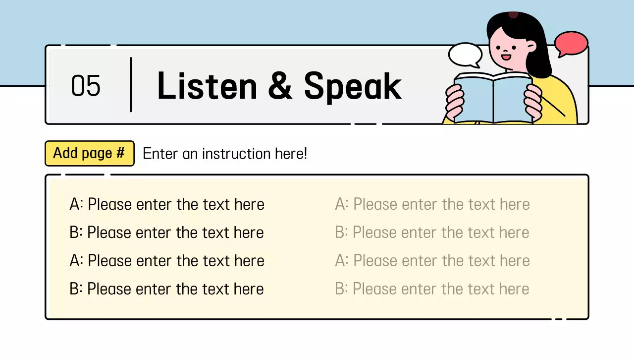 Yellow Modern English Class Guideline Presentation