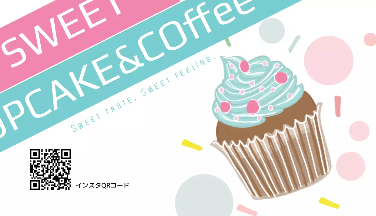 カラフル かわいい カフェ メニュー 名刺