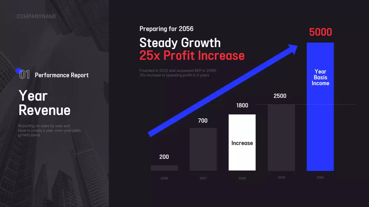 Simple black and blue business infographic report