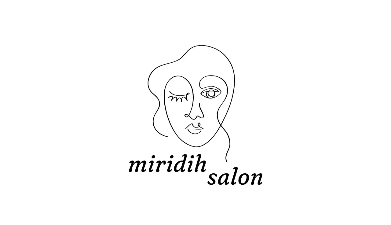 白黒 シンプル 美容 名刺