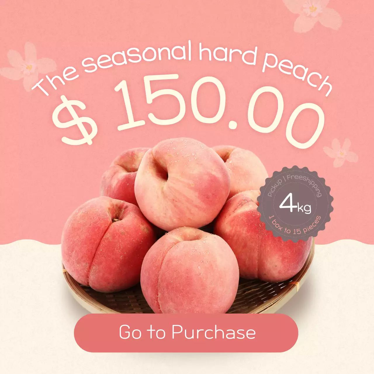 Pink Modern Peach Promotion Instagram Carousel