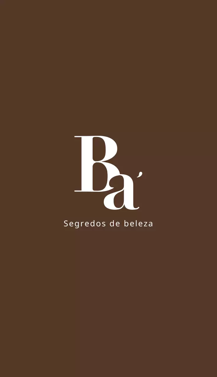 Cartão de visita de beleza com logótipo inglês sobre um fundo castanho
