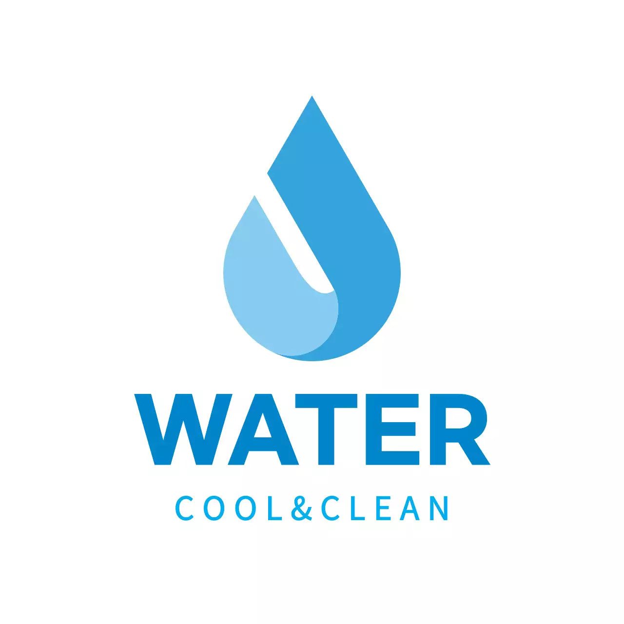 青 シンプル 会社案内 ロゴ