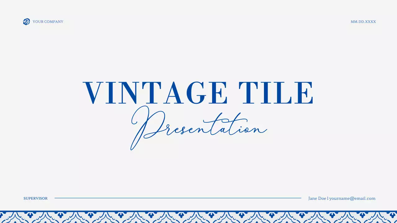 Blue Vintage Template Presentation