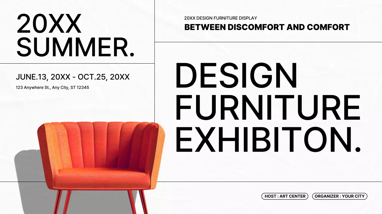 오렌지 모던 가구 전시회 프리젠테이션