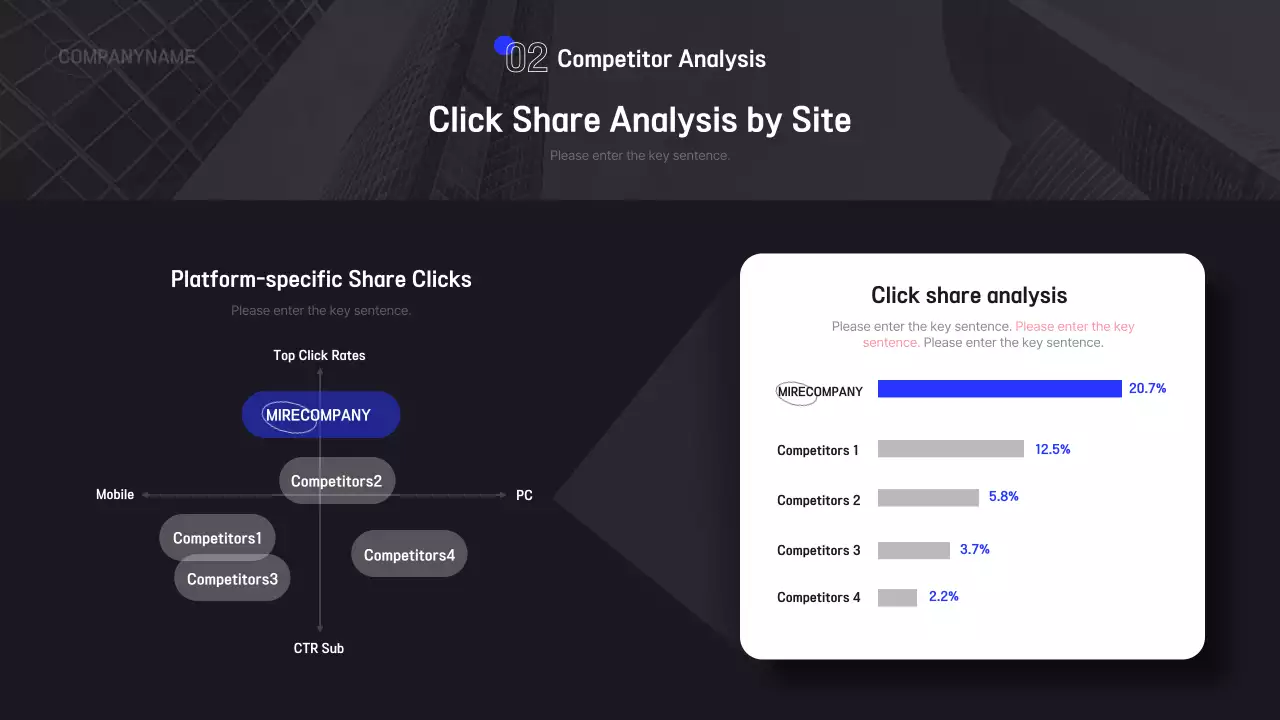 Simple black and blue business infographic report