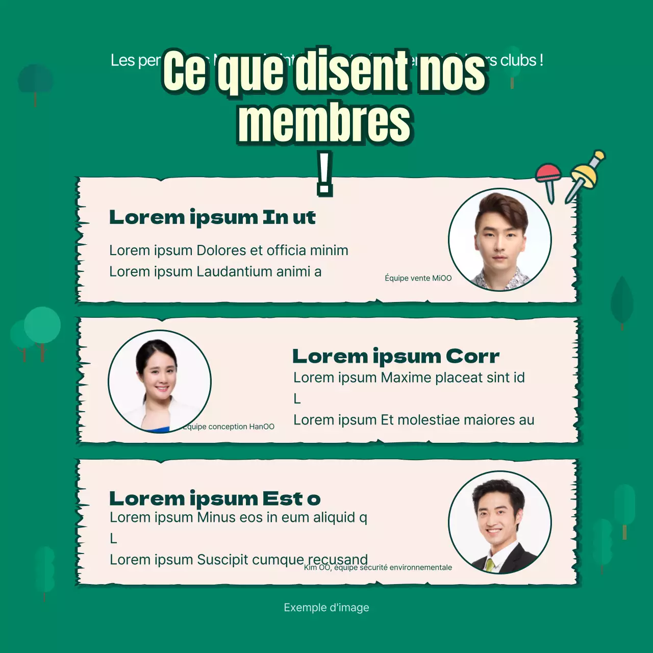 Club de golf d'une entreprise sur fond vert CardNews