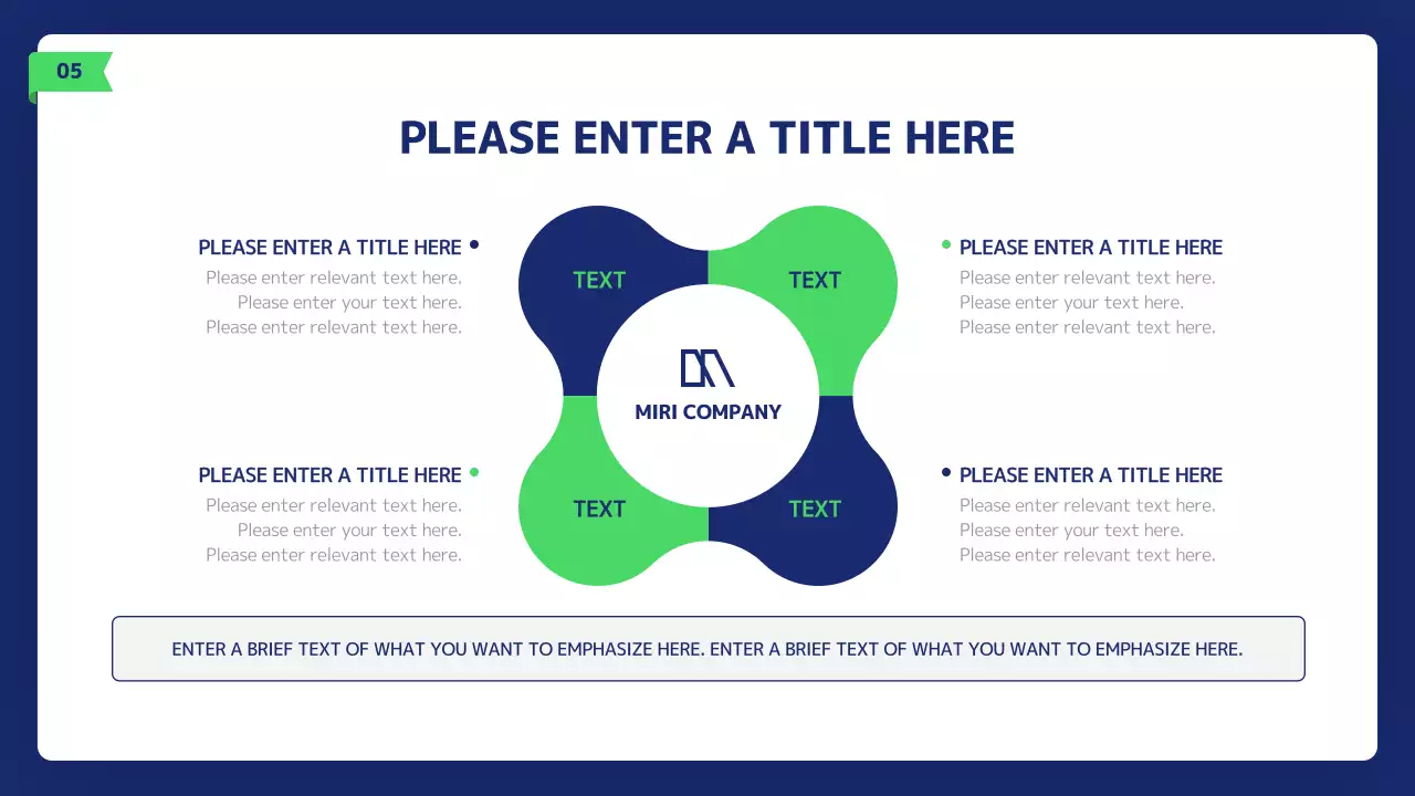 A clean, navy business illustrated report