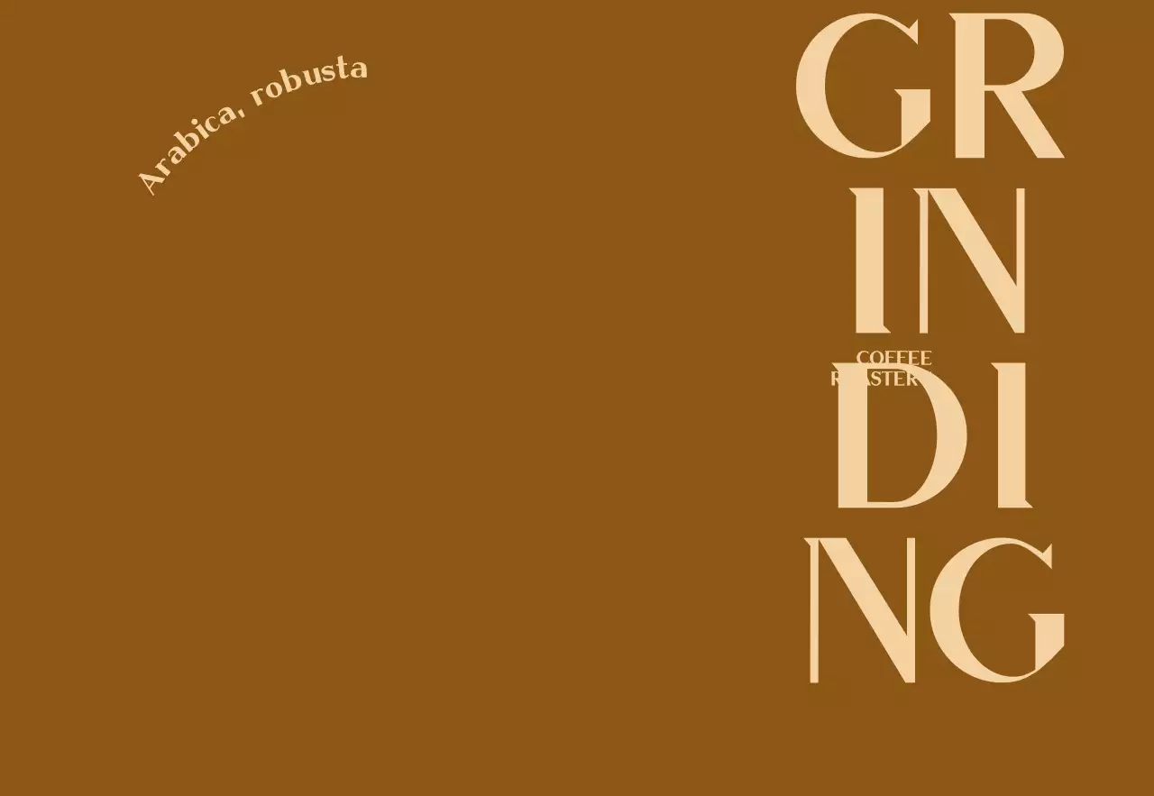 Promote a cafe with a simple, upscale concept in brown and beige text.