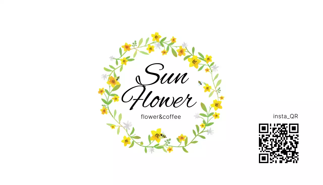 黄色 かわいい スタンプカード メニュー 名刺