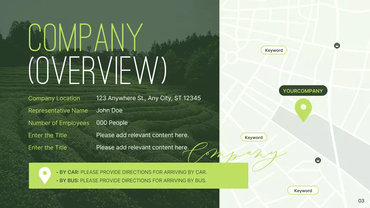 그린 러스틱 티 프로모션 프레젠테이션