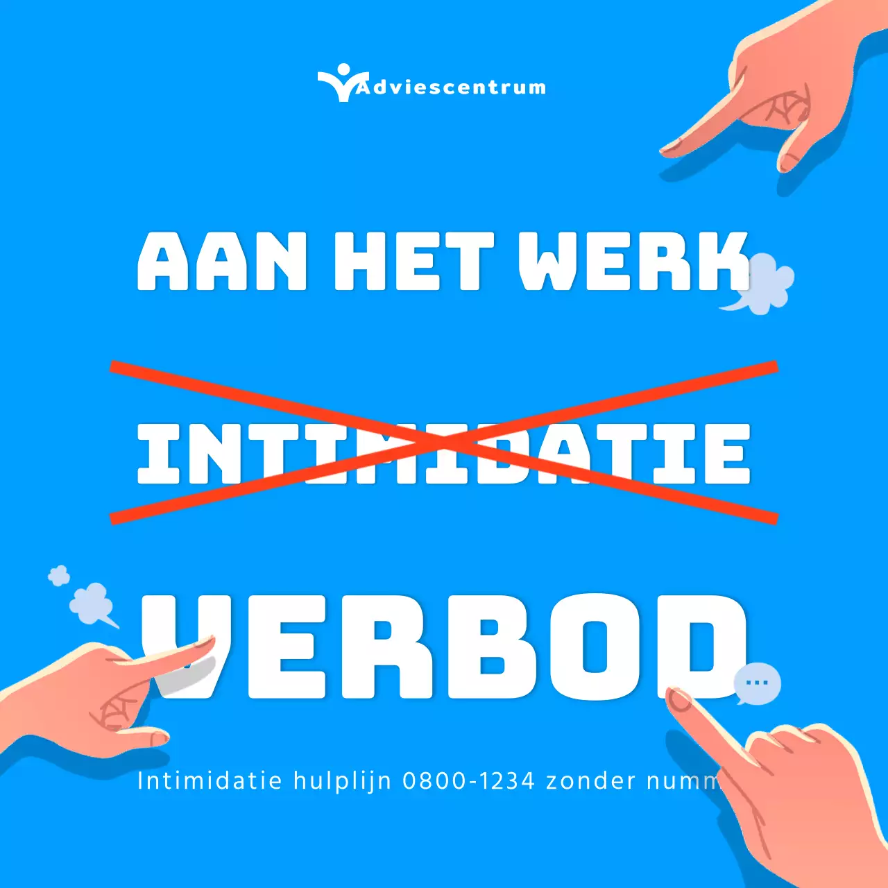 Blauwe illustratie voert wetten in voor intimidatie op de werkplek