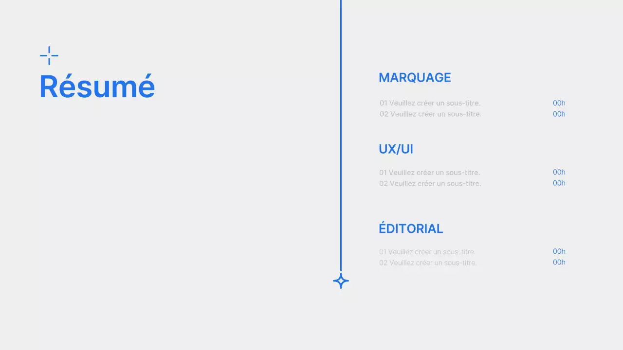 Portefeuille de design avec un concept simple en bleu et blanc