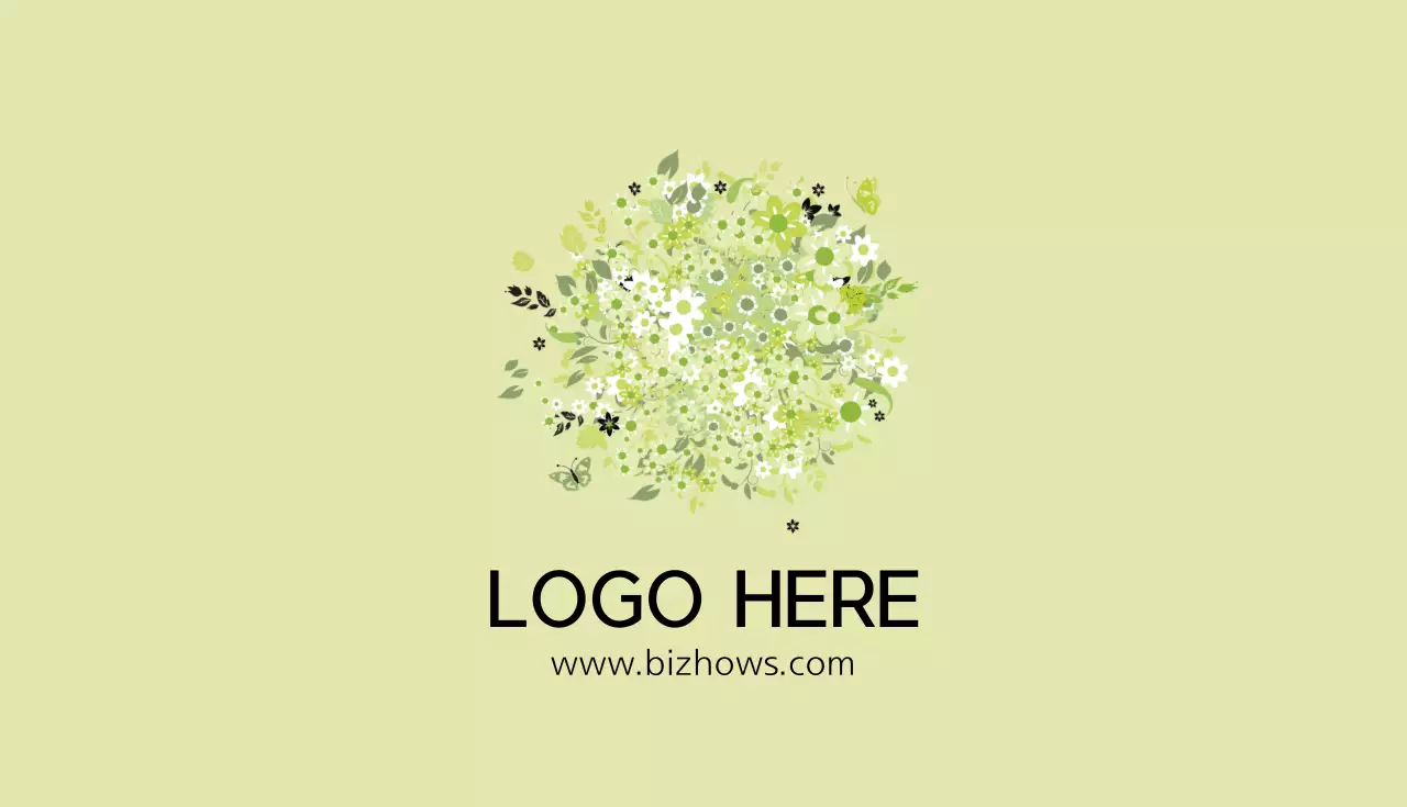 緑 シンプル ビジネス 名刺