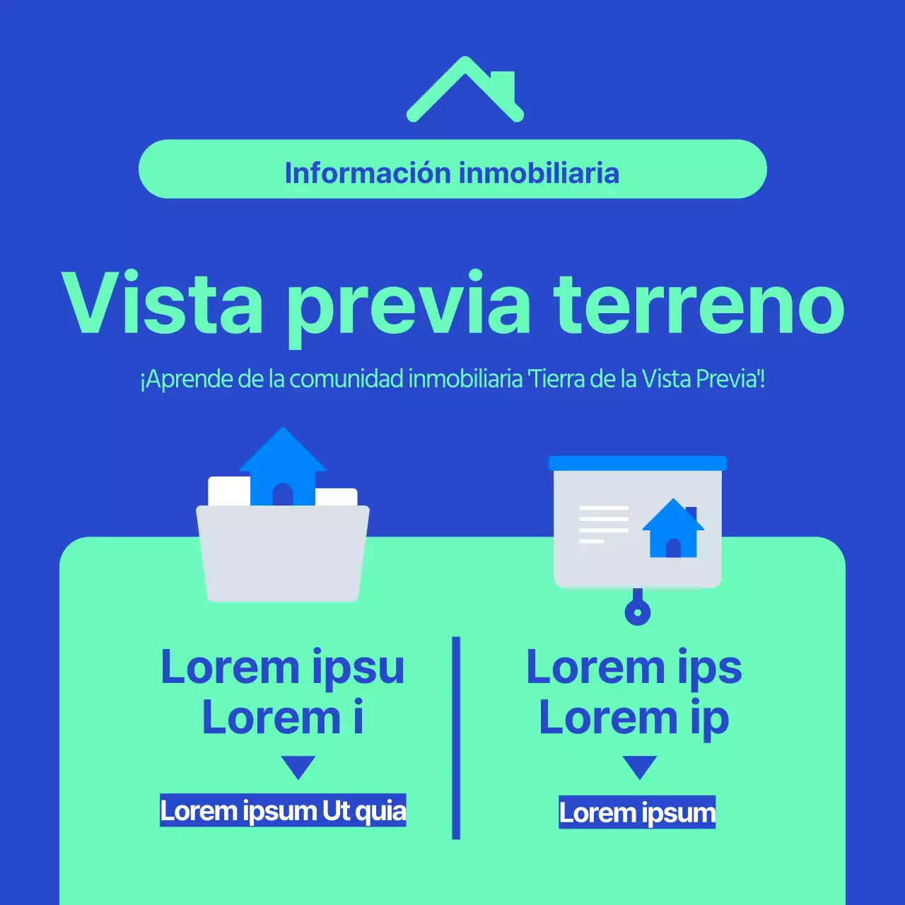 Icono de la casa azul y menta Provisión para reparaciones a largo plazo