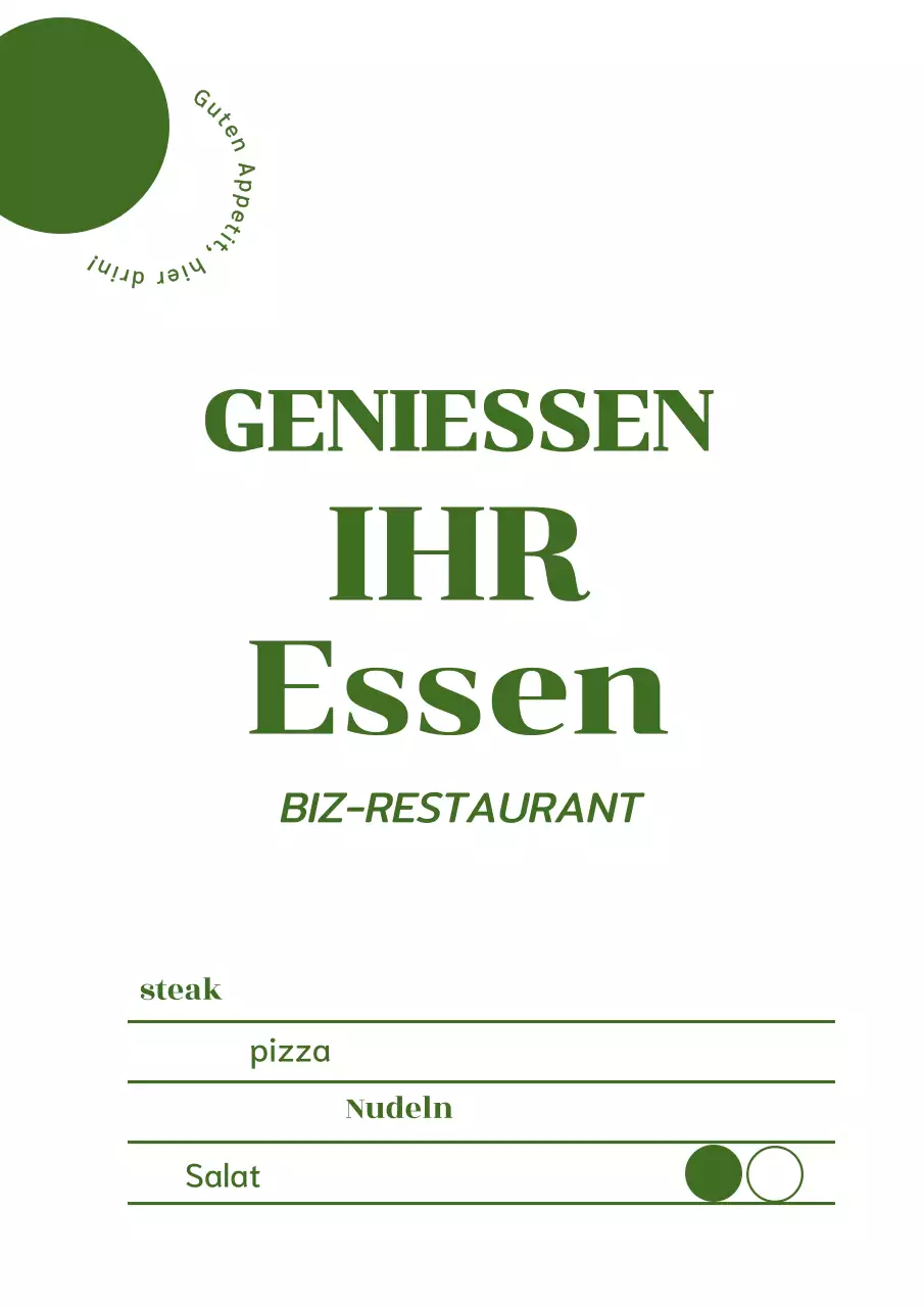 Vertikaler Innenaufkleber mit Menüs oberhalb der Zeile