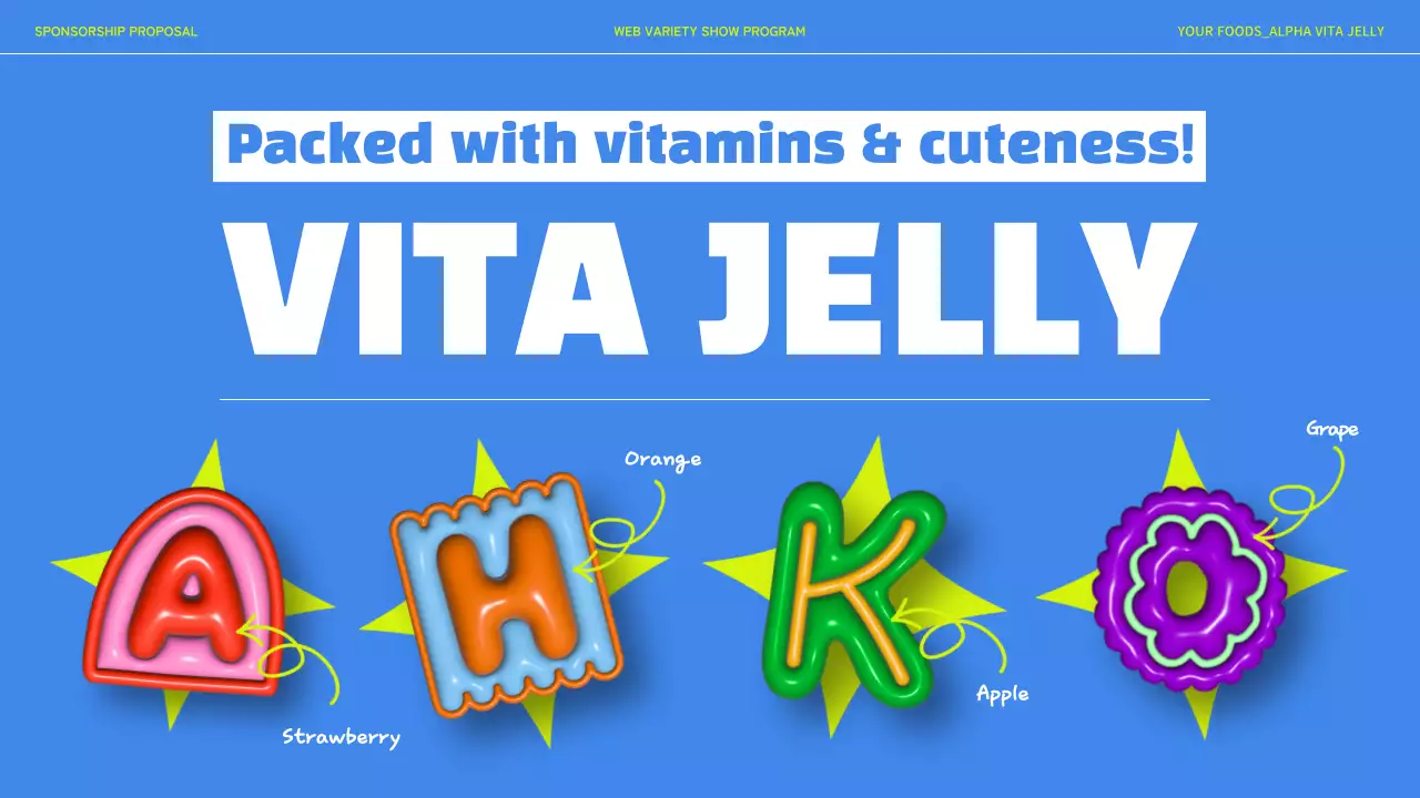 블루 플레이풀 비타민스 프로모션 프리젠테이션