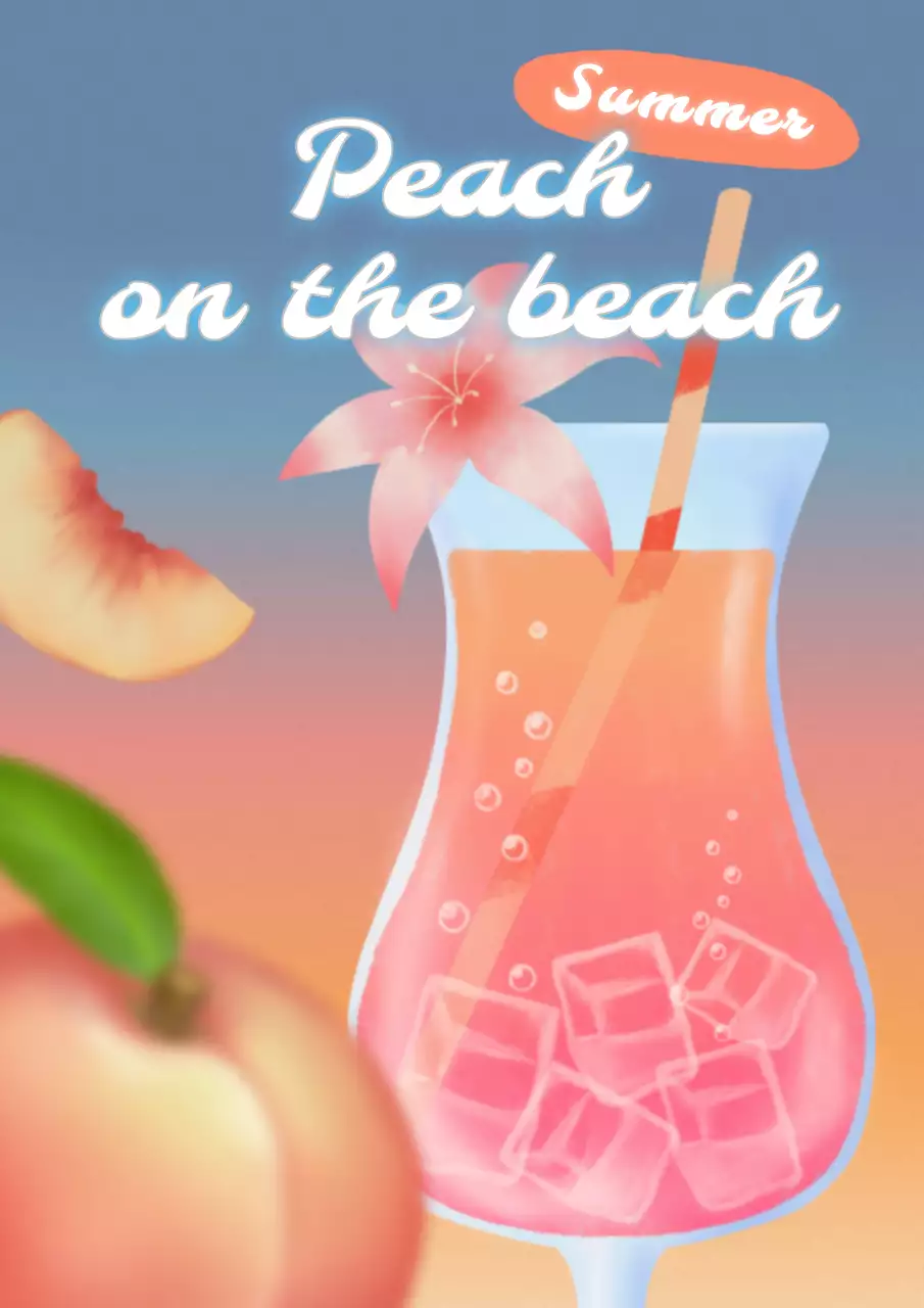 Coral Trendy Summer Promotion Poster