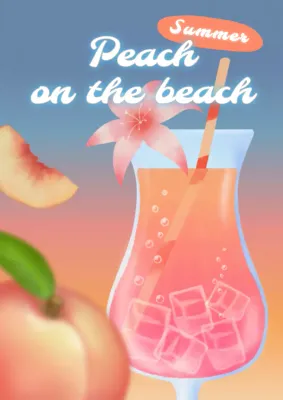 Coral Trendy Summer Promotion Poster