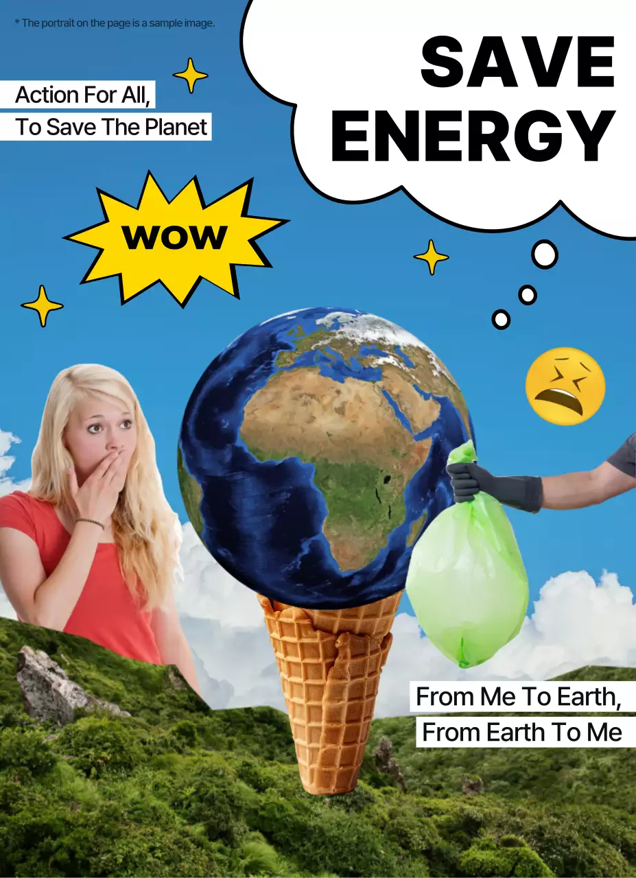 블루 크리에이티브 환경 발표 포스터