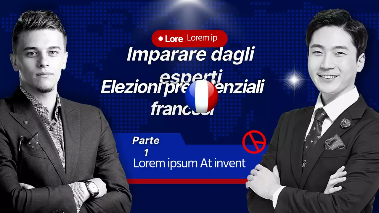 Le elezioni presidenziali francesi professionali spiegate in blu e rosso